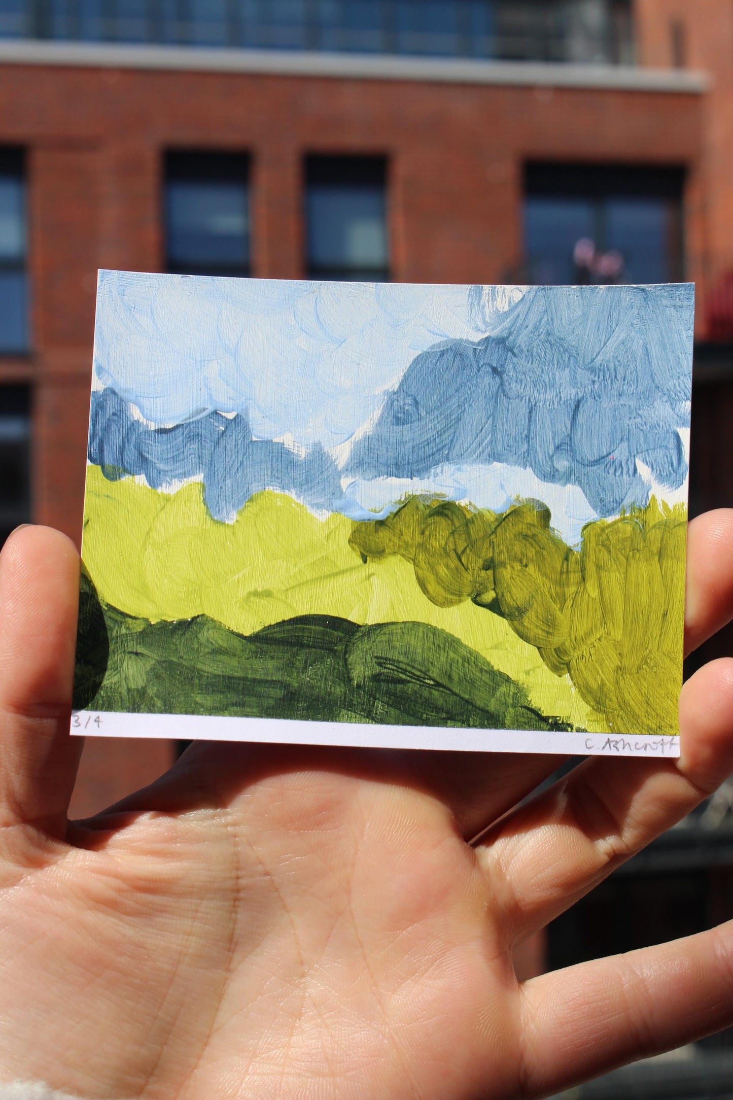 abstract landscape mini painting