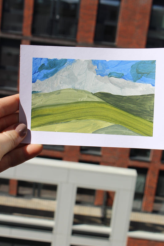 abstract landscape postcard