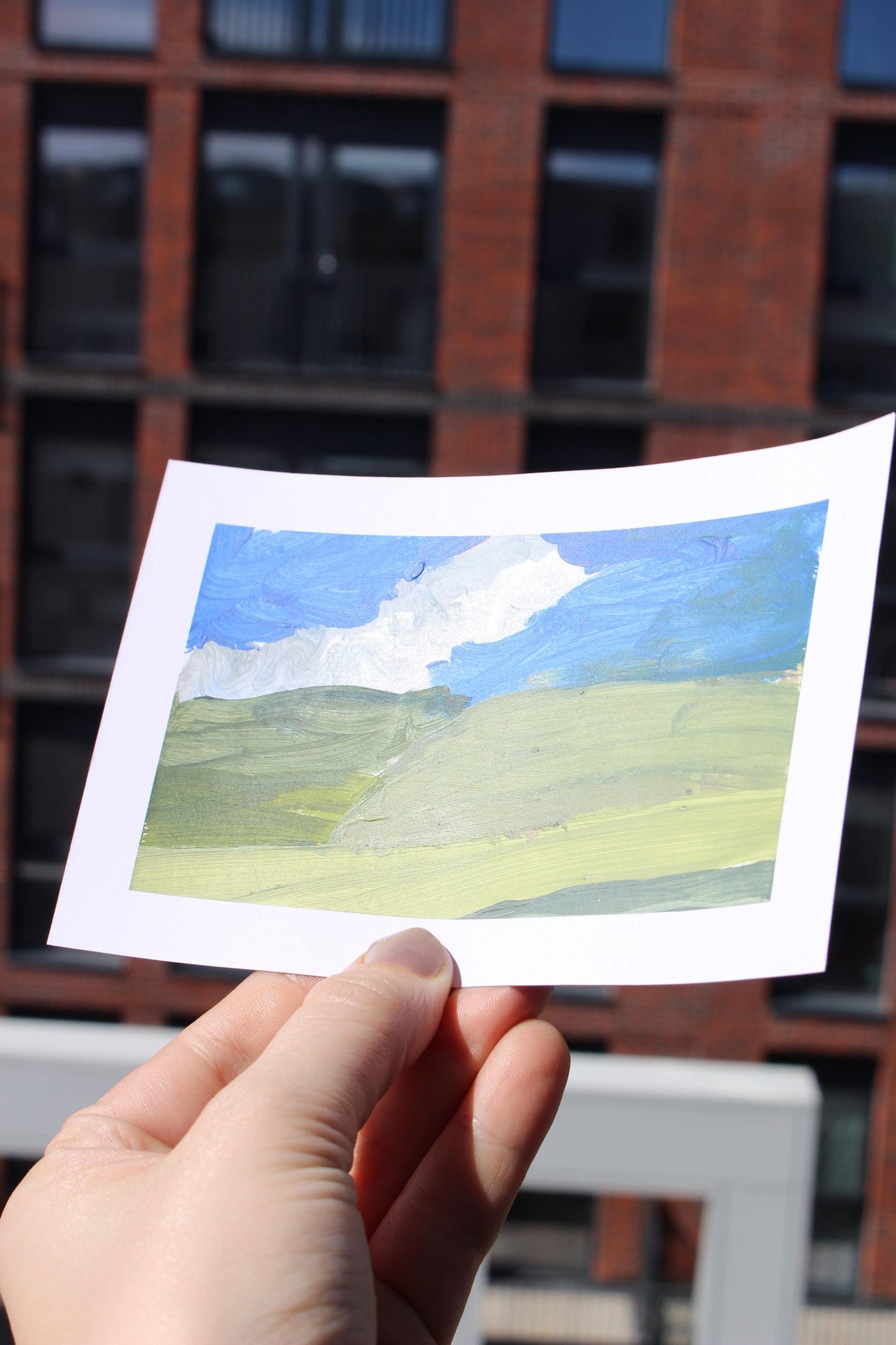 abstract landscape postcard