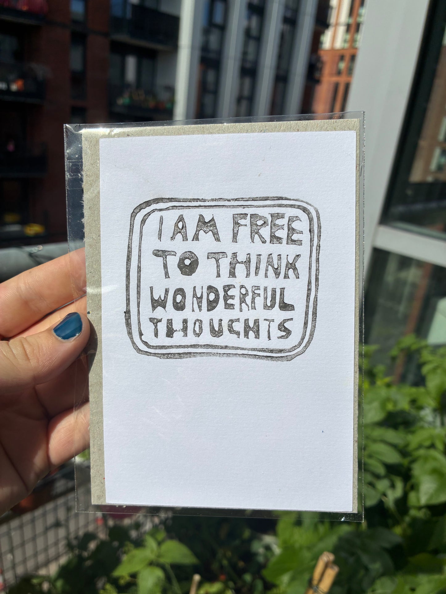 I am free to think wonderful thoughts