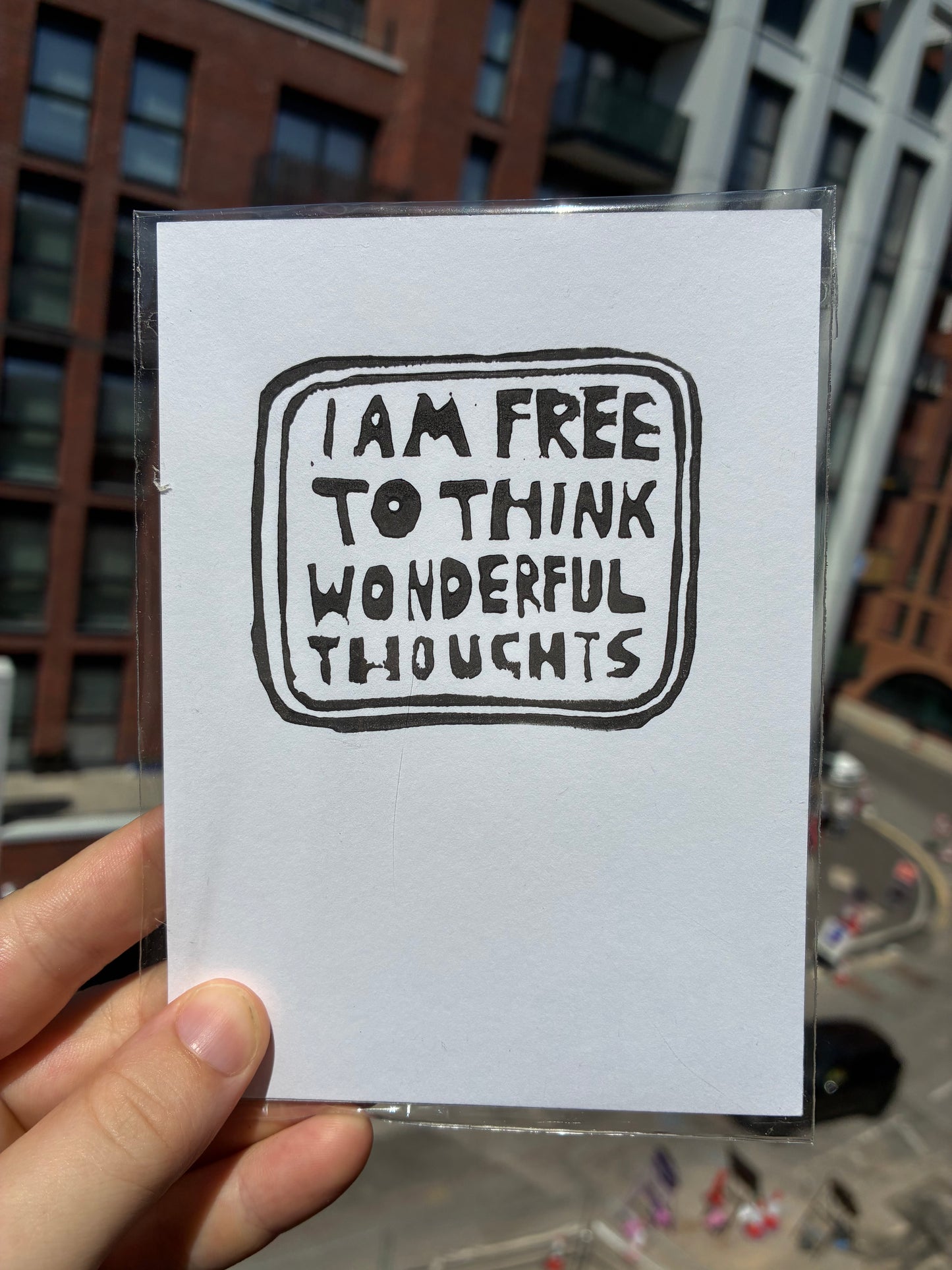 I am free to think wonderful thoughts IV
