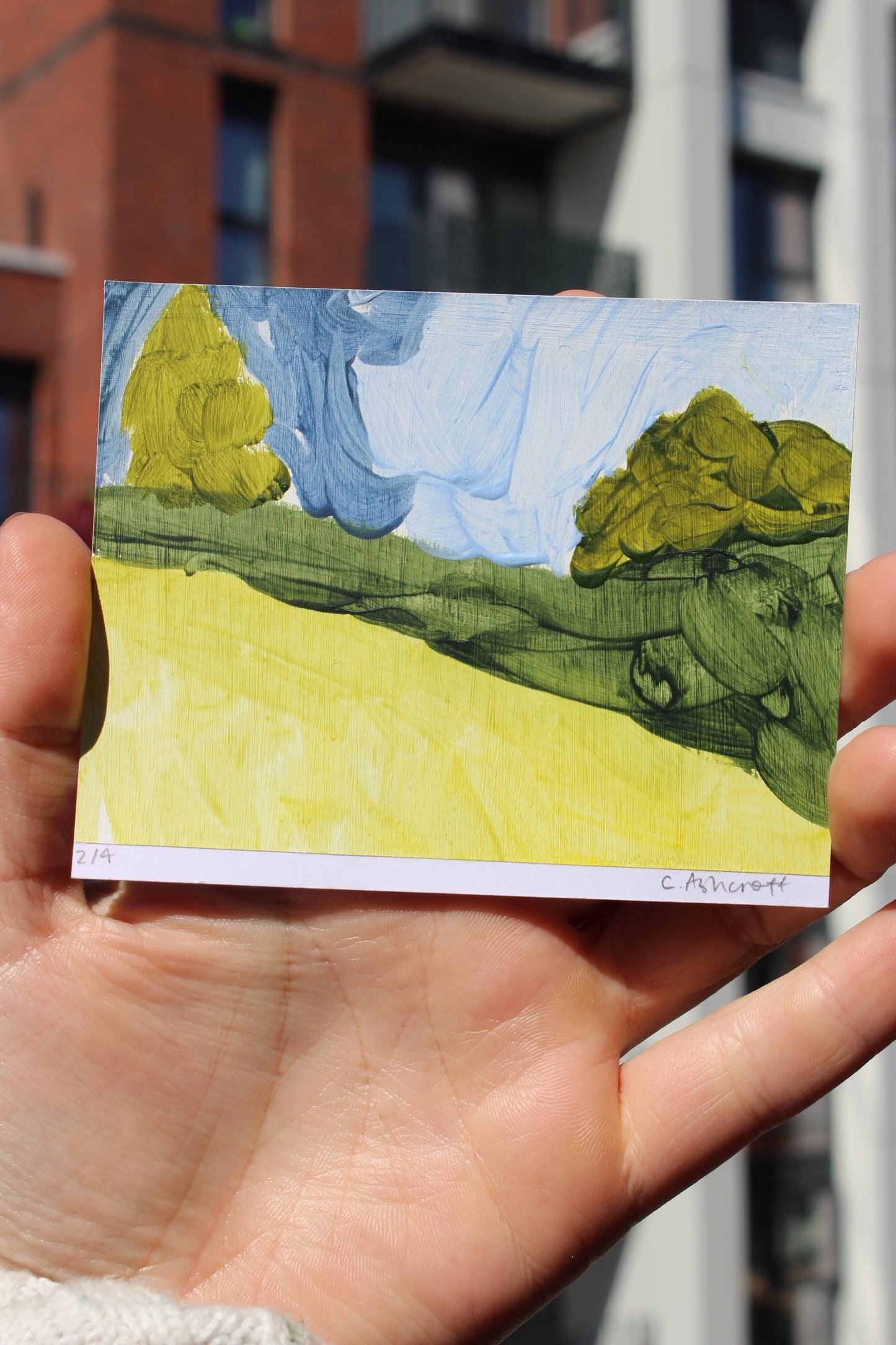abstract landscape mini painting