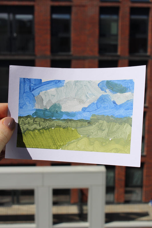 abstract landscape postcard