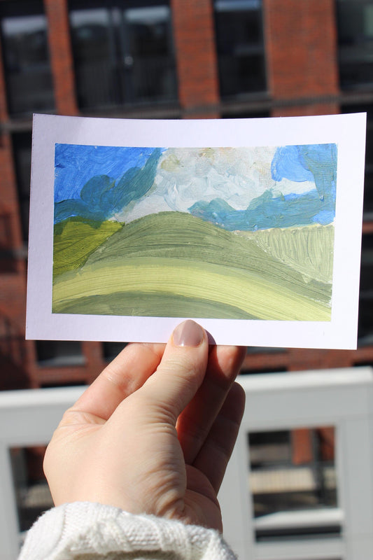 abstract landscape postcard