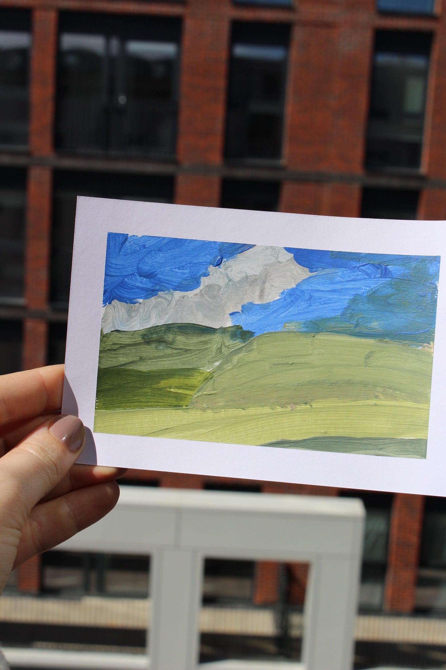 abstract landscape postcard