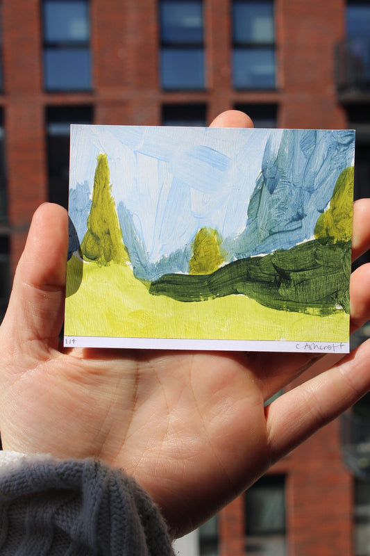 abstract landscape mini painting