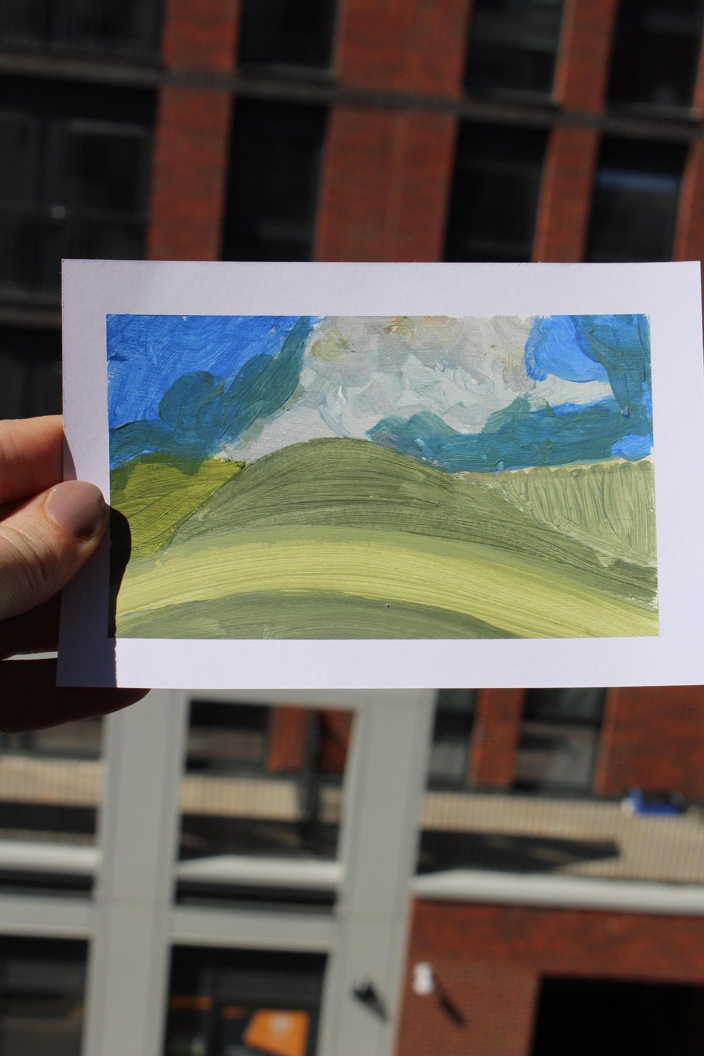 abstract landscape postcard
