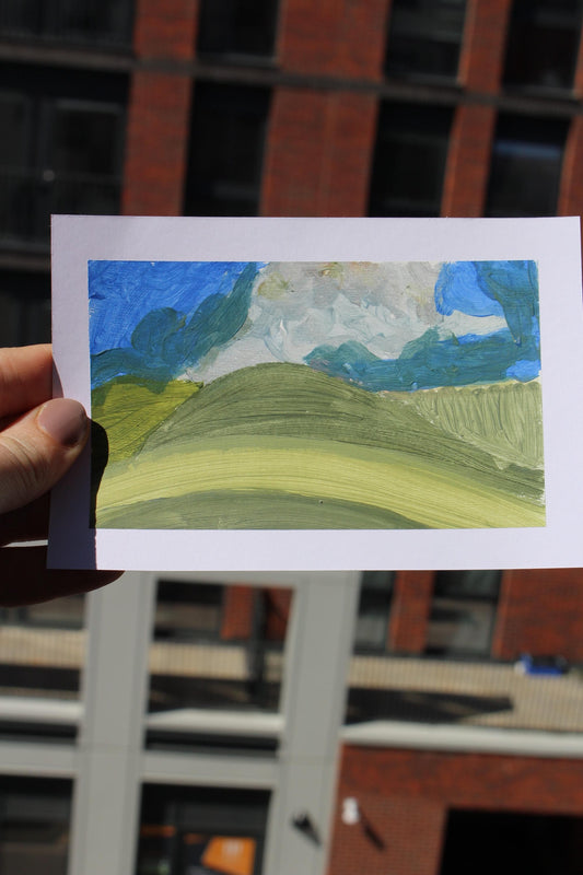 abstract landscape postcard