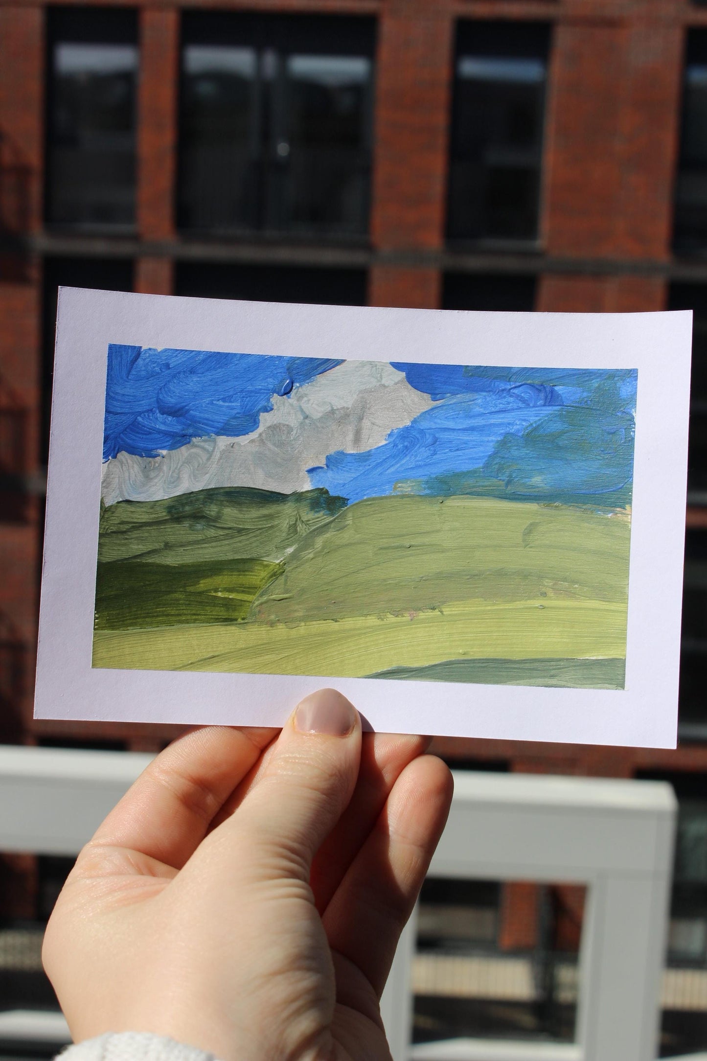 abstract landscape postcard