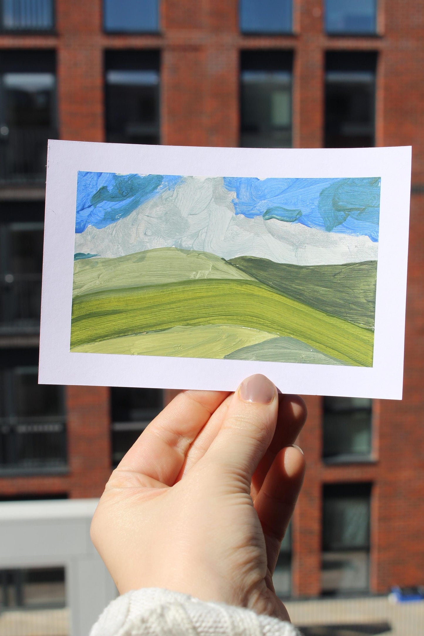 abstract landscape postcard