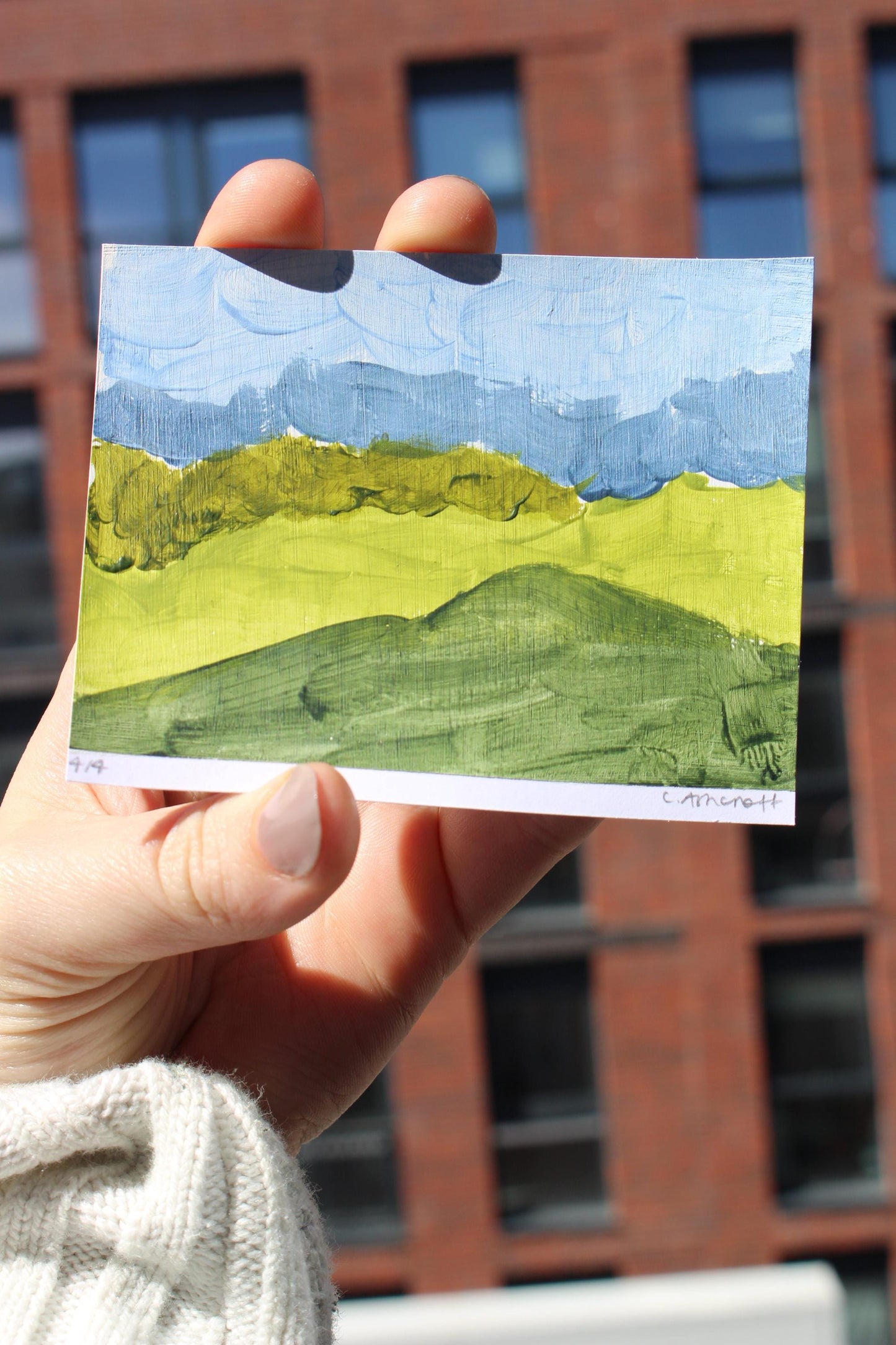 abstract landscape mini painting