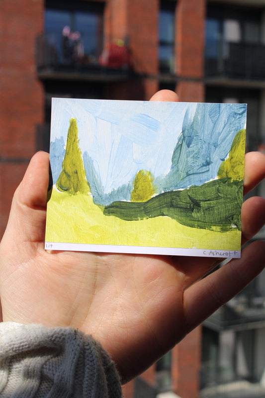 abstract landscape mini painting