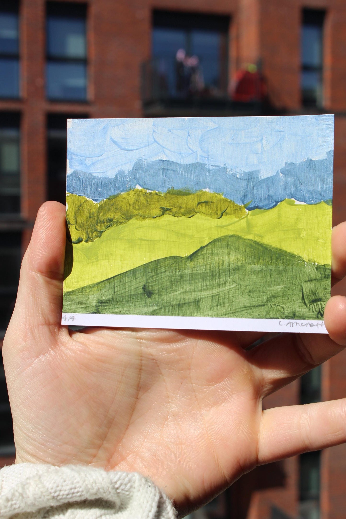abstract landscape mini painting