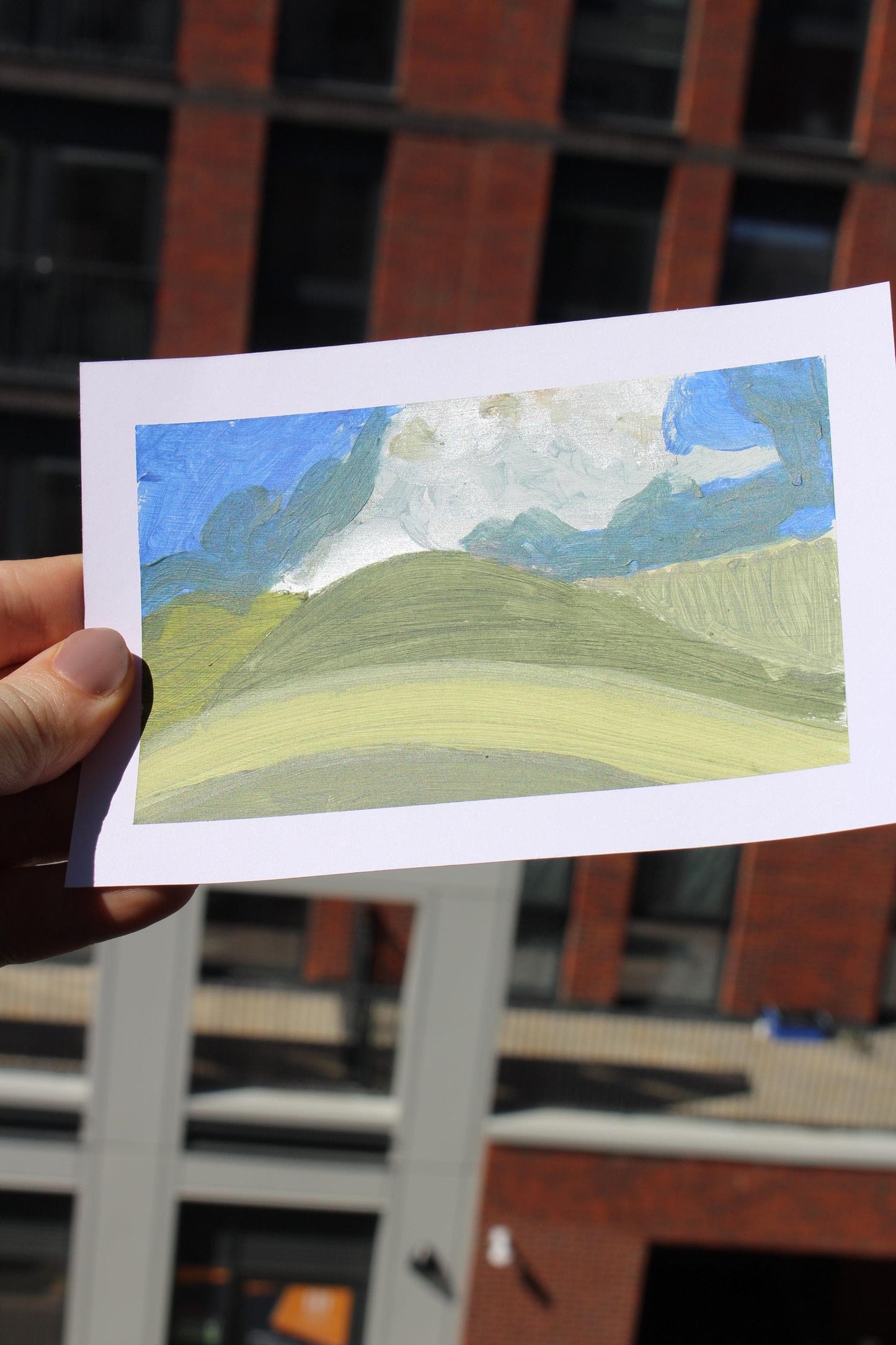 abstract landscape postcard