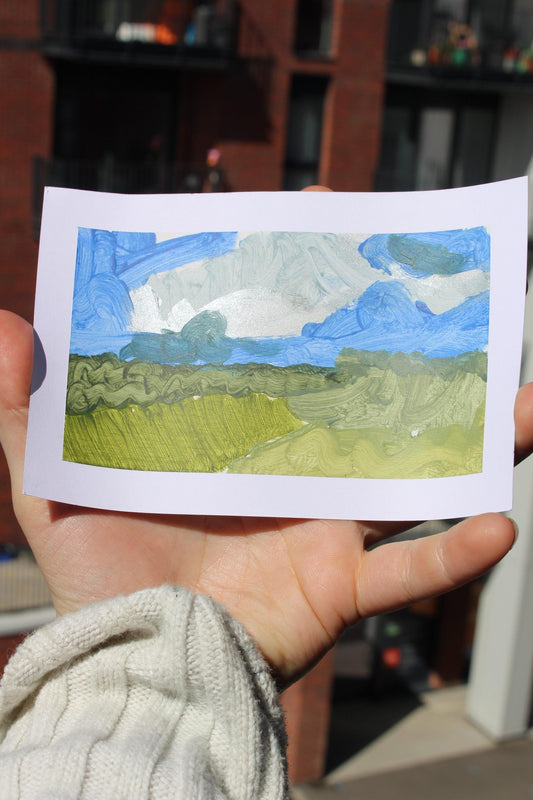 abstract landscape postcard