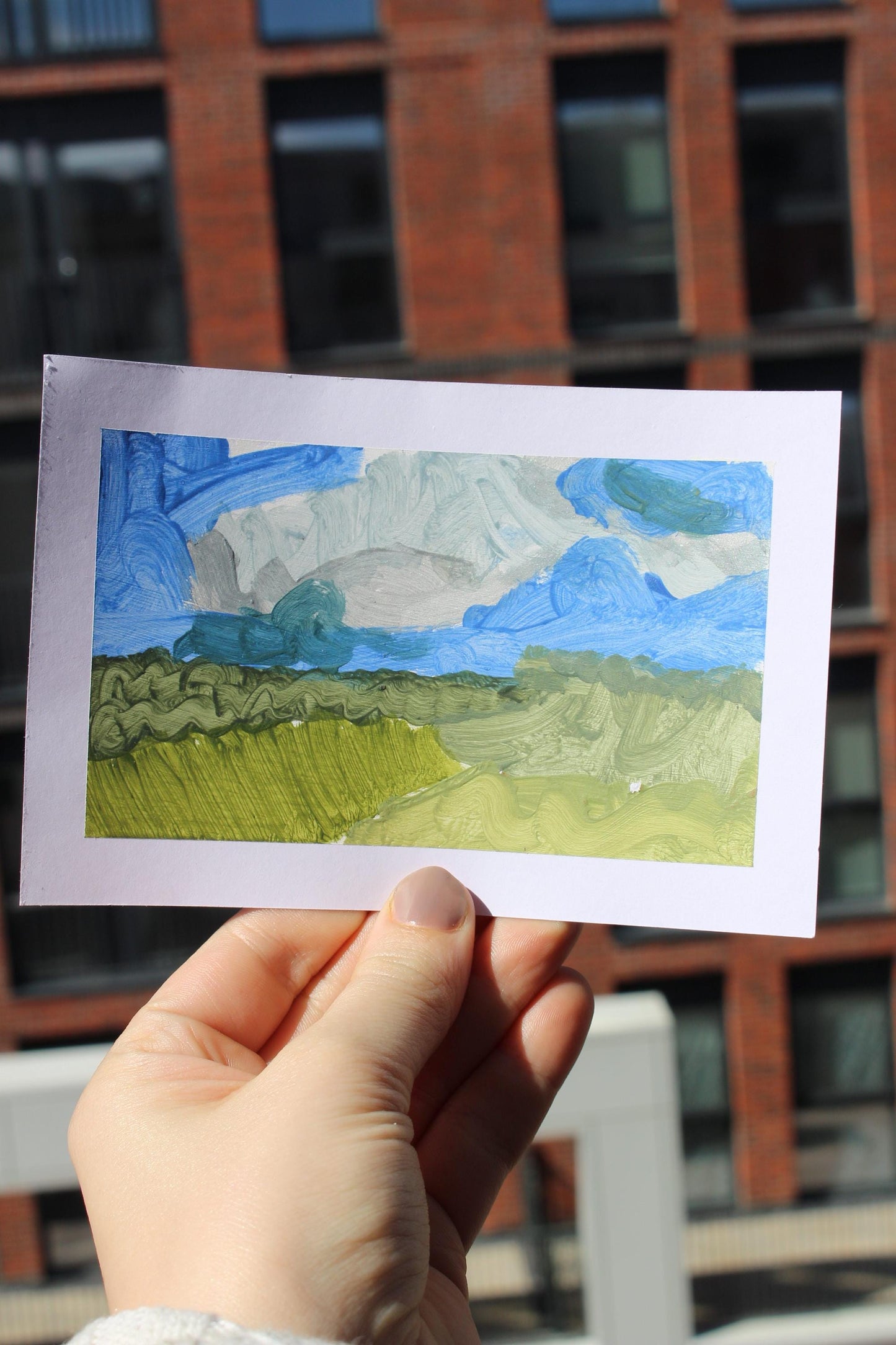 abstract landscape postcard