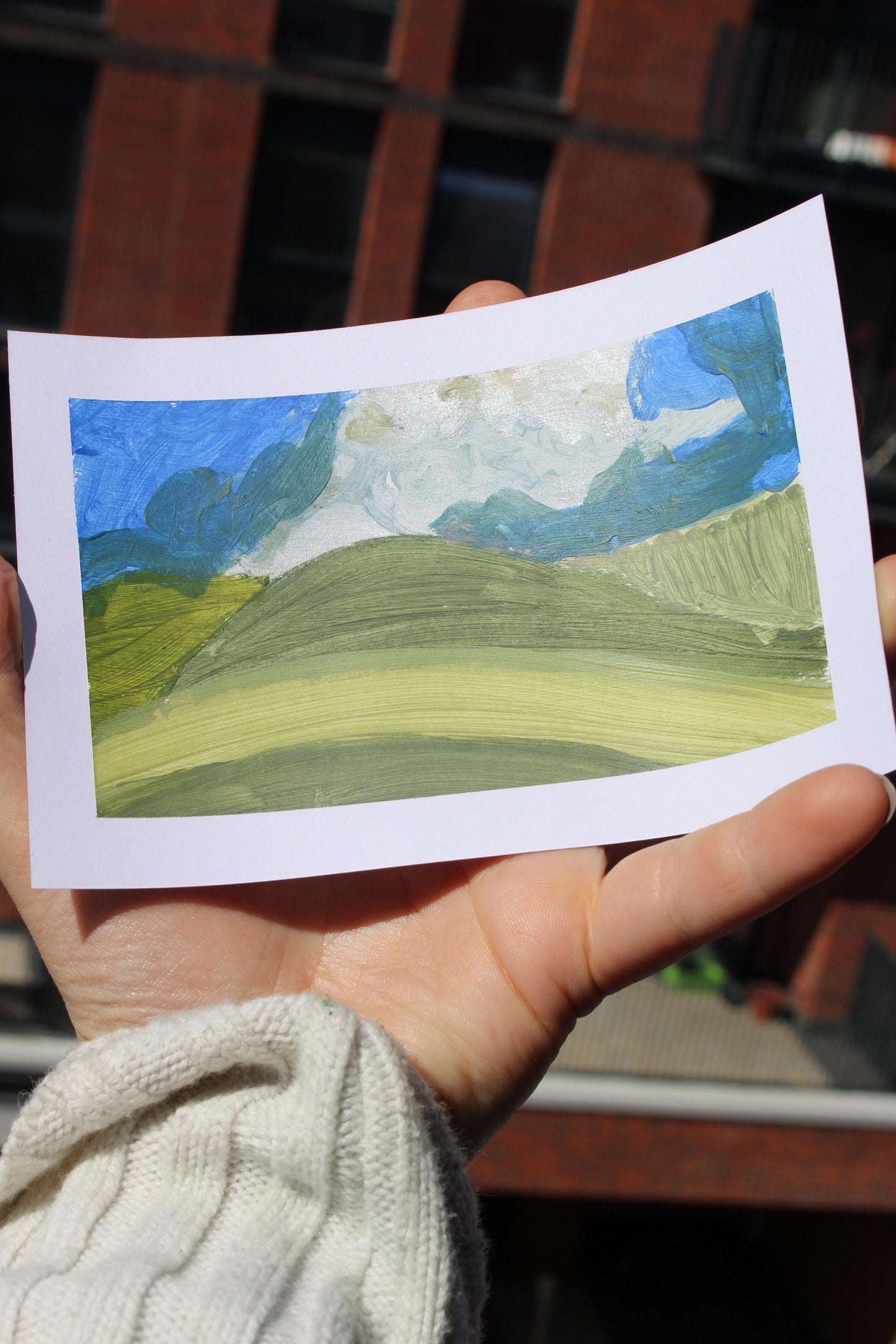 abstract landscape postcard