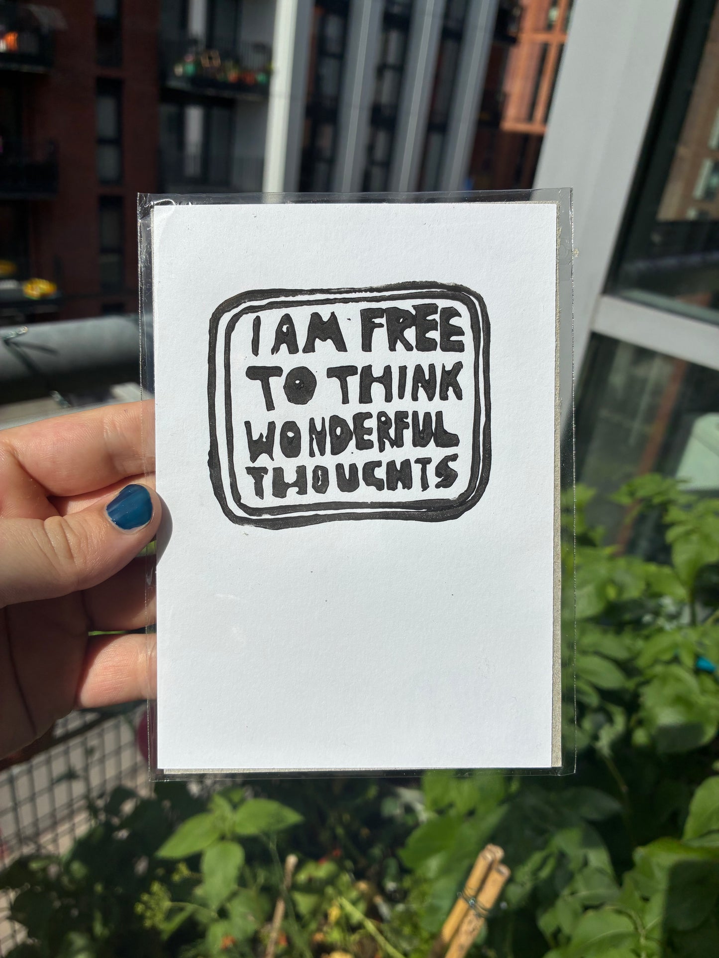 I am free to think wonderful thoughts II