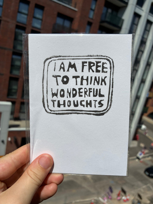 I am free to think wonderful thoughts IX