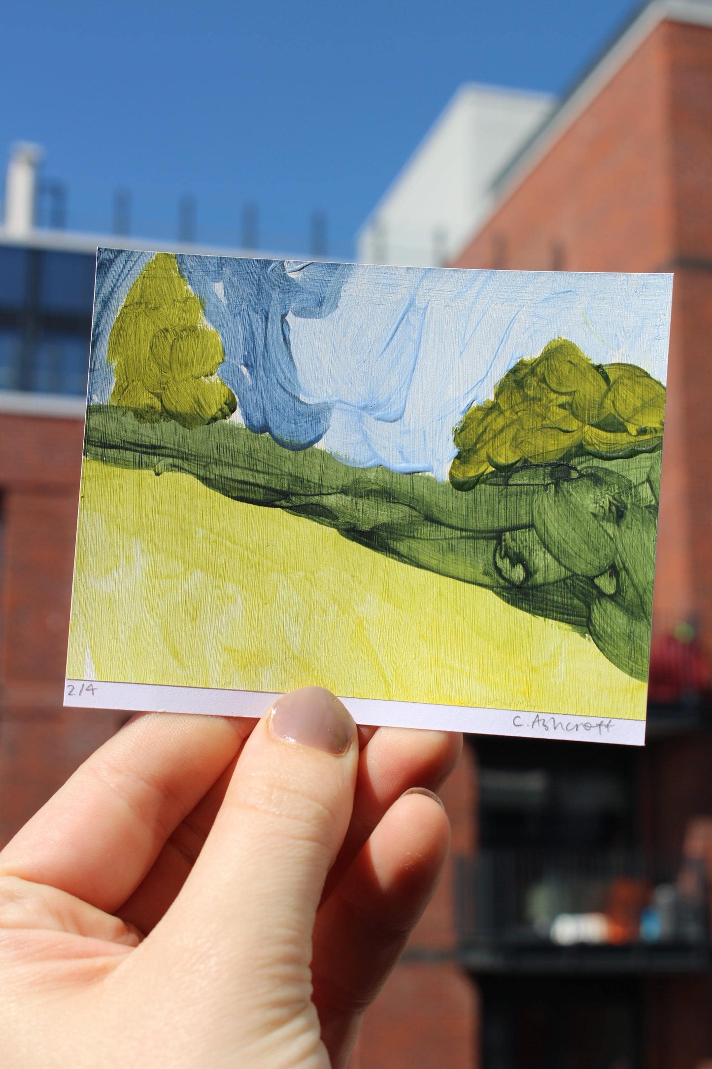 abstract landscape mini painting