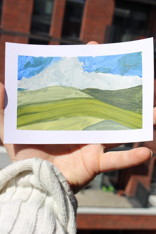 abstract landscape postcard