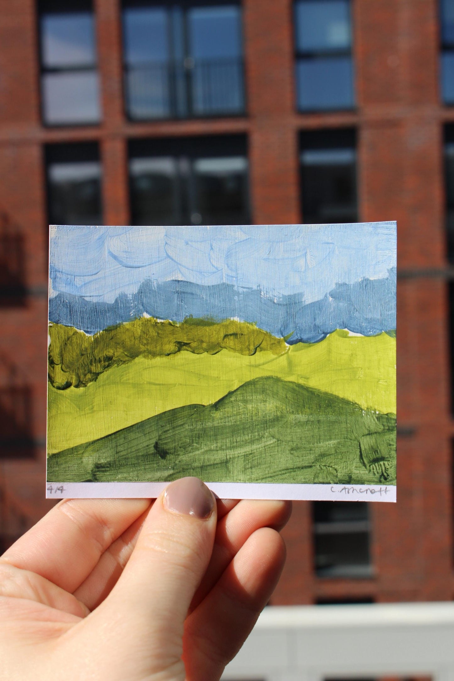abstract landscape mini painting