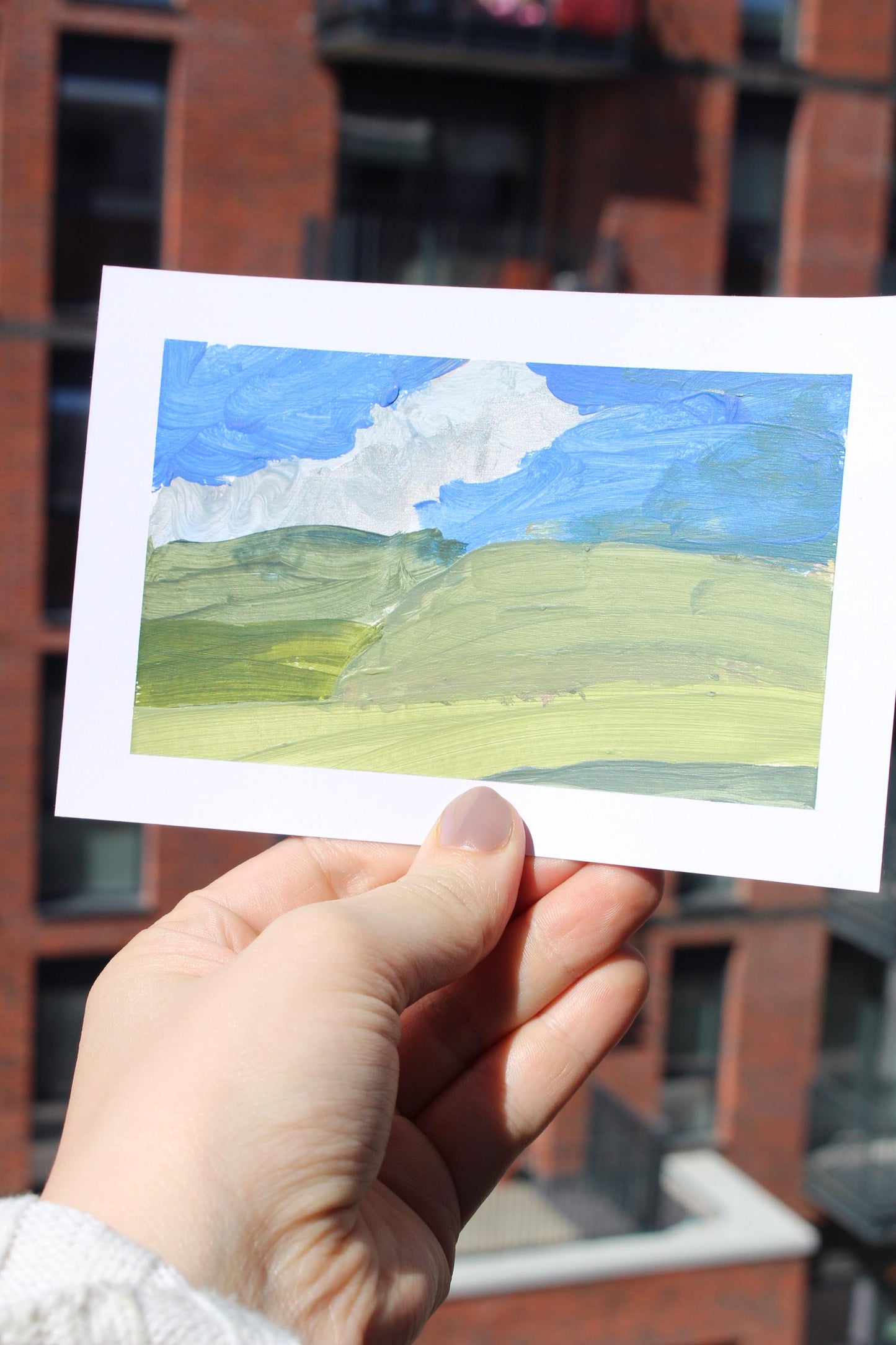 abstract landscape postcard