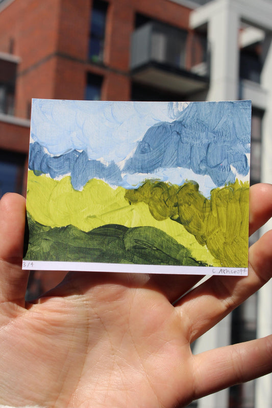 abstract landscape mini painting