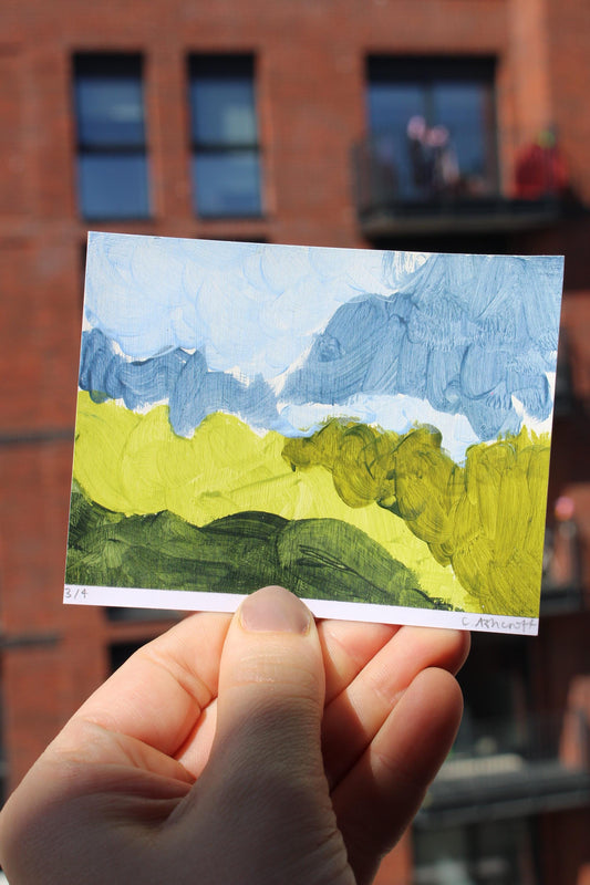 abstract landscape mini painting